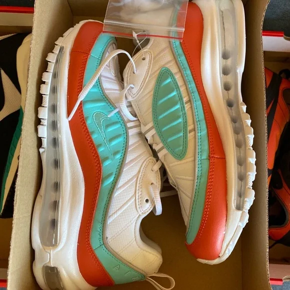 New Nike W Air Max 98 SE Cosmic Clay/Lt Aqua White - Picture 9 of 9